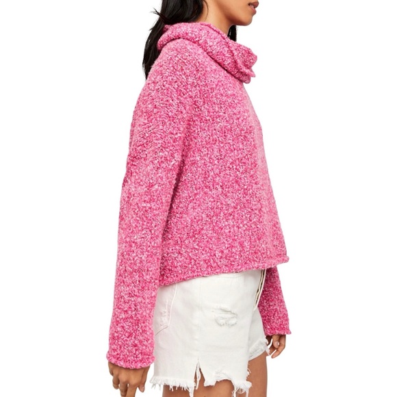Free People BFF Cowl Neck Sweater in Pink - Picture 9 of 9